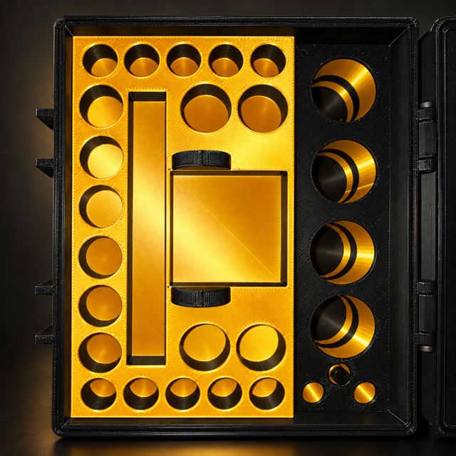 Gold Vault Insert Tray Vial Case